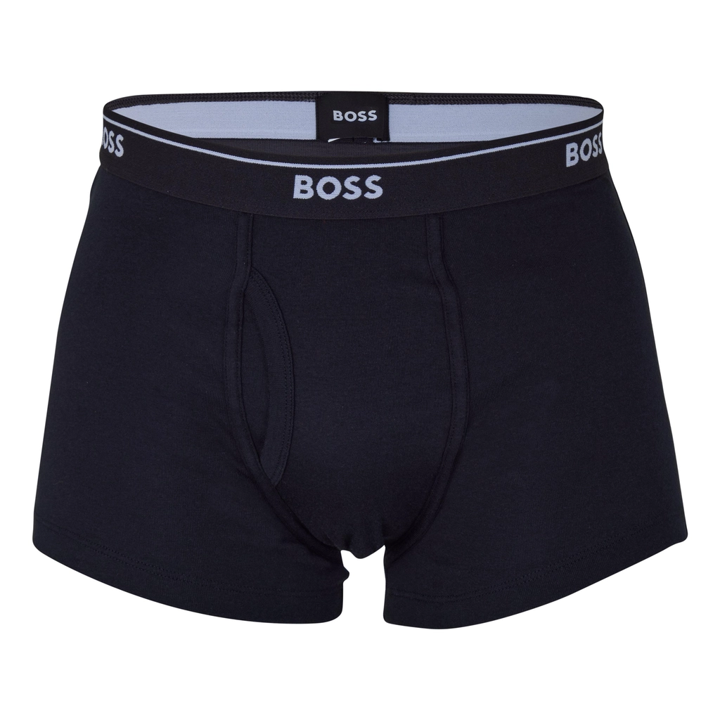 Hugo Boss 2 Pack Logo Waistband Trunks - Black/Grey